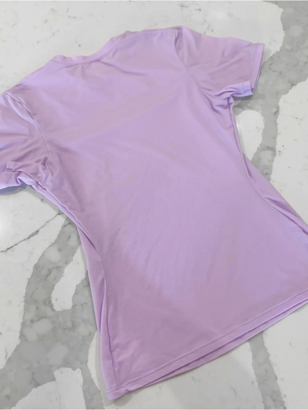 SKIMS Fits Everybody T-Shirt Lavender Size S Stretch Short Sleeve Top - Picture 5 of 6